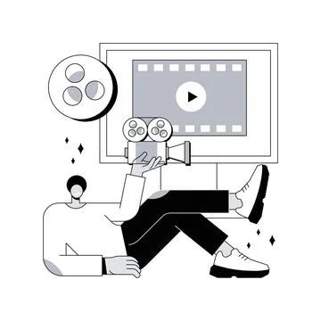 Video design abstract concept vector illustration. 스톡 일러스트