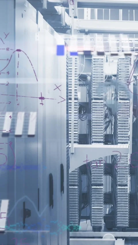 This video is a digital animation of a global network of computer servers Stock Footage 344774542