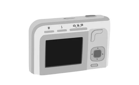 Video digital camera vector illustration isolated on white Stockillustratie