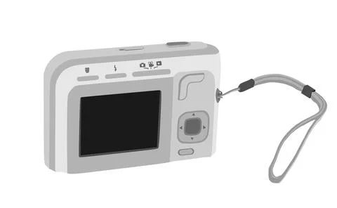 Video digital camera vector illustration isolated on white Illustrazione stock