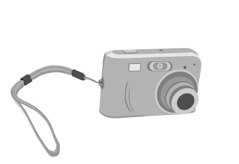 Video digital camera vector illustration isolated on white Stockillustratie