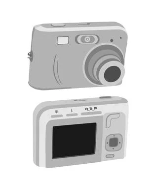 Video digital camera vector illustration isolated on white Stockillustratie