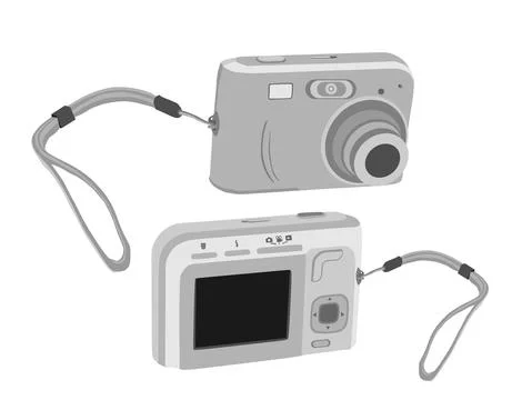 Video digital camera vector illustration isolated on white Stockillustratie
