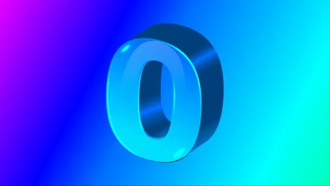 Video digital number 0, 3D - illustration in motion Stock Footage 141976309