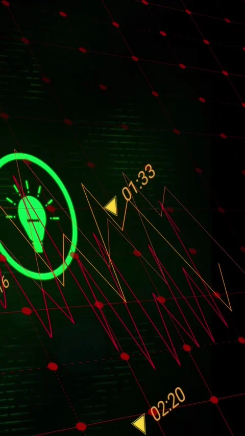 The video is a digitally generated animation of a camera and bub icons over a Stock Footage 343954917