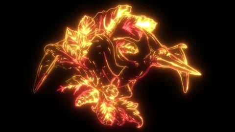 Video of Dinosaur pterodactyl with leaves Stock Footage 274810317