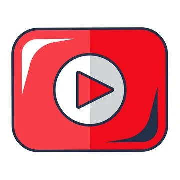 Video Display Presentation School Watching Icon Stock Illustration