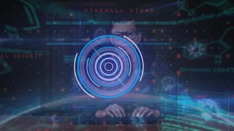 Video displays a globe with digital connections, symbolizing global tech growth. Stock Footage 330413156