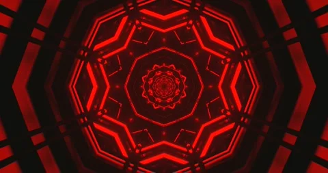 This video displays a mesmerizing tunnel loop with dynamic red lights and c.. Stock Footage 318791048
