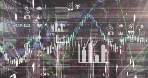 Video displays server room with digital data flow on alpha channel interface. Stock Footage 329225573