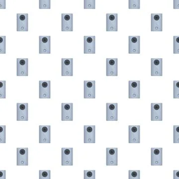Video doorbell security system pattern background 스톡 일러스트