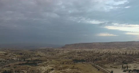 Video from Drone, aerial video filming in Cappadocia, Turkey. Stock Footage 140084053