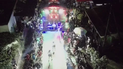 Video drone beautiful light carnival Stock Footage 221663295