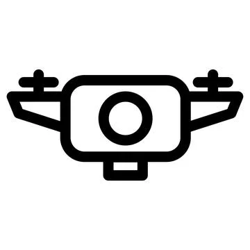 Video Drone with a camera - clean and modern Photography and videography icon イラスト素材