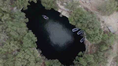 Video Drone in Melissani, Greece (D Log - 4K) Stock Footage 170890692