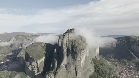 Video Drone in Meteora, Greece (D Log - 4K) Stock Footage 170893148