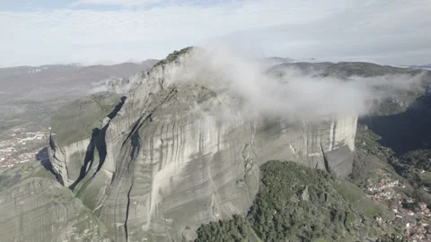 Video Drone in Meteora, Greece (D Log - 4K) Stock Footage 170896548