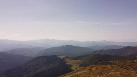 Video from a drone on mountain ranges Stock Footage 252855862