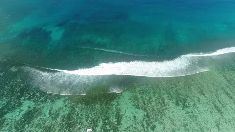 Video from a drone in the Seychelles Stock Footage 155406808