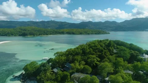 Video from a drone in a sunny time Stock Footage 155334347