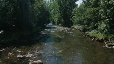 Video of drone views of a river Stock Footage 233820671