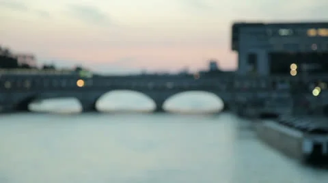 Video dslr camera advancing on slider with river and train in bg. Stock Footage 25731894