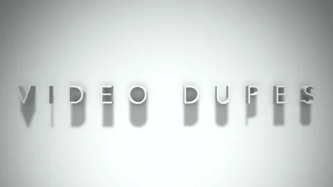 Video dupes 3D title animation with shadows on a white background Stock Footage 297217205