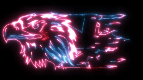 Video of Eagle Head mascot with british flag Stock Footage 274943520