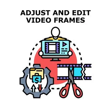 Video editing and post production process development Stockillustratie