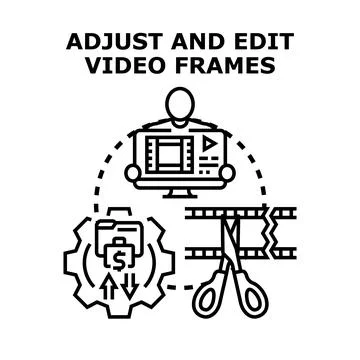 Video editing and post production process development Stockillustratie