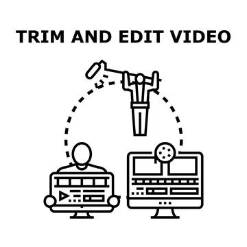 Video editing and production work process 스톡 일러스트