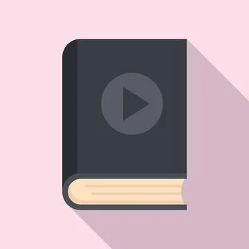 Video editing book icon flat . Audio education イラスト素材