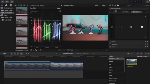 Video editing, color grading. Timeline interface. Stock Footage 231478629