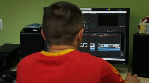 Video editing on computer Stock-Footage 89294045