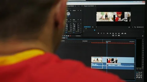 Video editing on computer Stock Footage 89294131