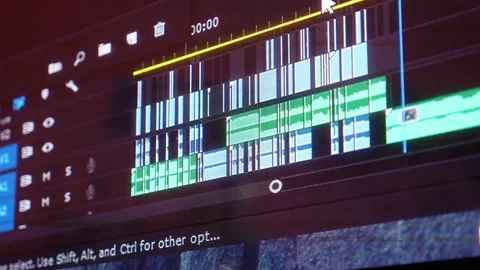 Video editing. Fast video. Timeline Stock Footage 80189321