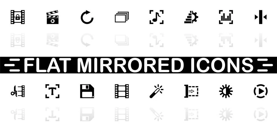 Video Editing - Flat Vector Icons Illustrazione stock
