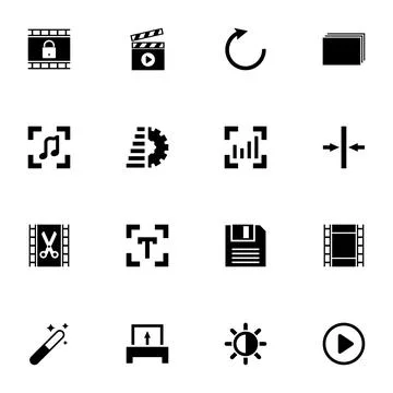 Video Editing icon - Expand to any size - Change to any colour. Perfect Fla.. イラスト素材