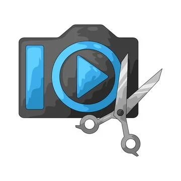 Video editing illustration Ilustração Stock