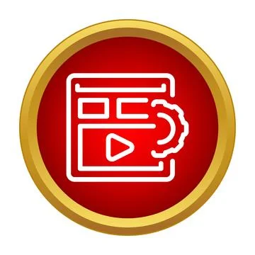 Video editing player settings and configuration icon Stock Illustration