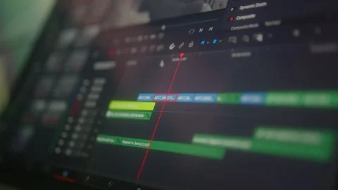 Video editing process in DaVinci Resolve. Like a screencast but not Video stock 255594908
