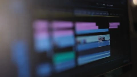 Video editing program computer screen Video stock 140405691