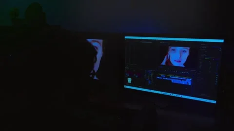 Video Editing Program Computer Screen Adobe Premier Stock Footage 284857587