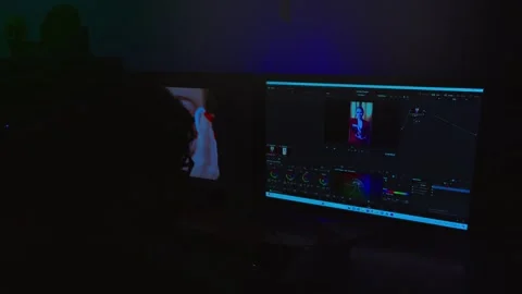 Video Editing Program Computer Screen DaVinci resolve. Stock Footage 284857657