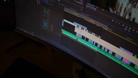 Video editing program. Timeline. Filmmaker Vídeos de archivo 126988070