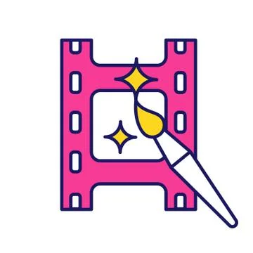 Video editing software color icon 스톡 일러스트