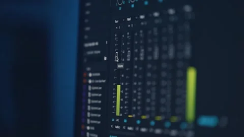 Video editing software on computer screen Stock Footage 337047195