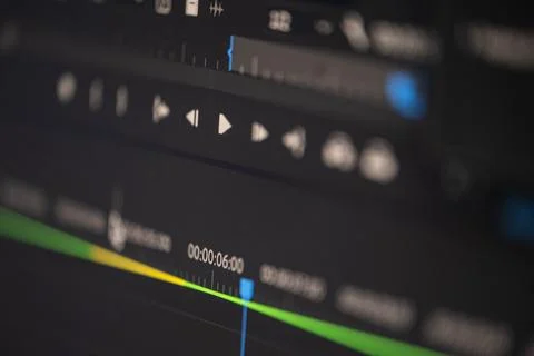 Video Editing Software Interface Close-Up 스톡 사진