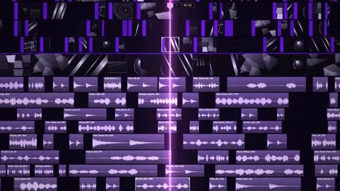 Video Editing Software Timeline Purple Clips Playhead Видео 343650366