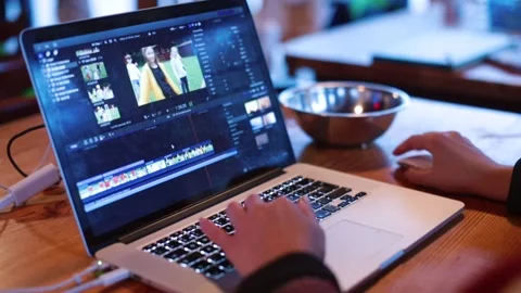 Video editing software tools that are easy to use, apply video effects and share Video stock 139208089